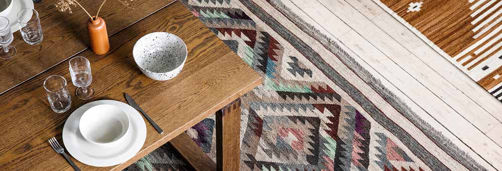 Flat woven Kilim carpets