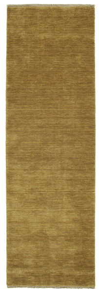  Handloom Fringes - Olive Green Rug 80X250 Modern Runner
 White/Creme/Beige (Wool, India)