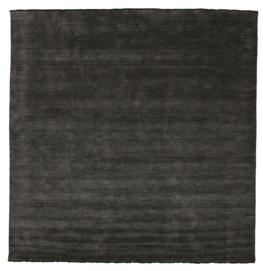  Handloom Fringes - Black/Grey Rug 300X300 Modern Square Black Large (Wool, India)