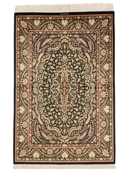  Qum Silk Signed: Qum Mohammadi Rug 101X150 Authentic
 Oriental Handknotted Dark Brown/Brown (Silk, Persia/Iran)