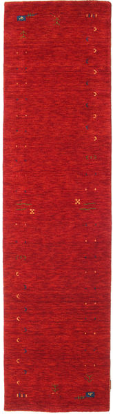  Gabbeh Loom Frame - Red Rug 80X300 Modern Hallway Runner
 Crimson Red (Wool, India)