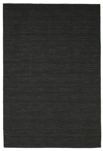  Kilim Loom - Black Rug 200X300 Authentic
 Modern Handwoven Black (Wool, India)