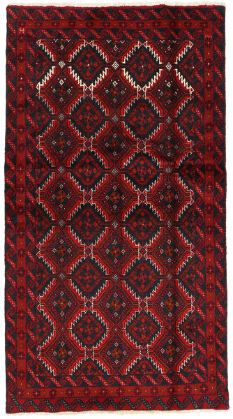  Baluch Rug 102X187 Authentic
 Oriental Handknotted Dark Red/Dark Brown (Wool, Persia/Iran)