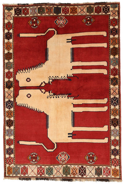  Qashqai Rug 142X212 Authentic
 Oriental Handknotted Rust Red/Dark Red (Wool, Persia/Iran)