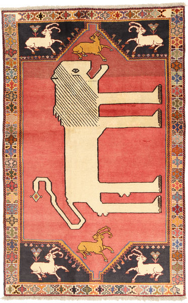  Qashqai Rug 118X189 Authentic
 Oriental Handknotted Beige/Dark Red (Wool, Persia/Iran)