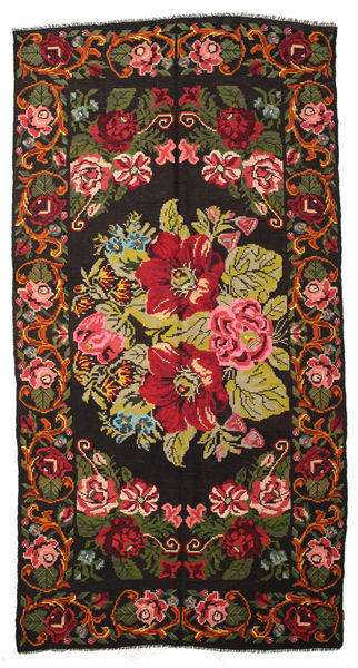 201X382 Rose Kelim Moldavia Rug Rug Authentic
 Oriental Handwoven Brown/Red (Wool, Moldova)