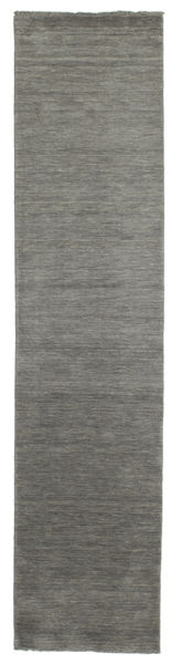 Handloom Fringes - Dark Grey Rug 80X350 Modern Runner
 Dark Grey (Wool, India)