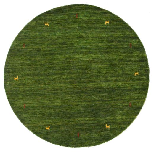  Gabbeh Loom Two Lines - Green Rug Ø 200 Modern Round Dark Green (Wool, India)