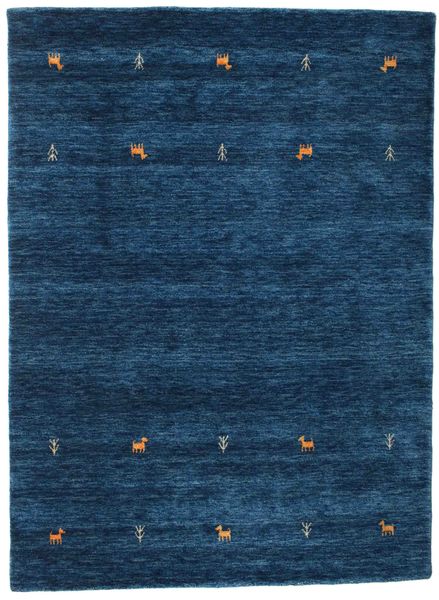  Gabbeh Loom Two Lines - Dark Blue Rug 140X200 Modern Dark Blue (Wool, India)