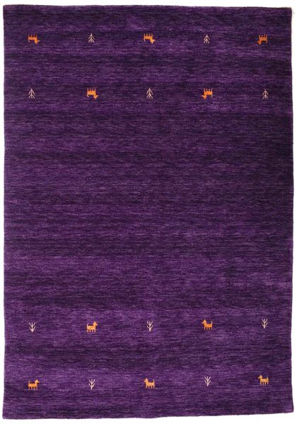  Wool Rug 160X230 Gabbeh Loom Two Lines Purple Rug 