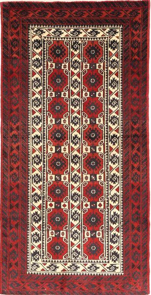  Baluch Rug 100X197 Authentic
 Oriental Handknotted Dark Red/Dark Brown (Wool, Persia/Iran)