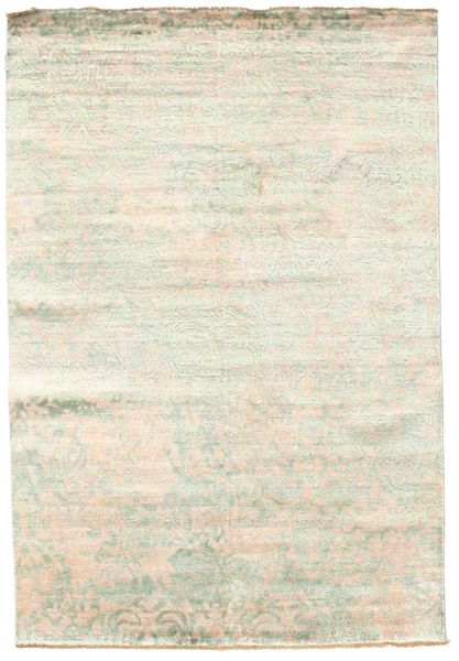  Damask Rug 168X246 Authentic
 Modern Handknotted Beige/White/Creme ( India)