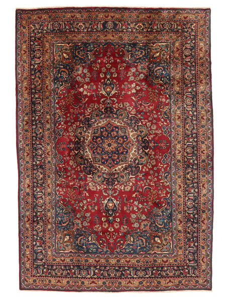  Mashad Rug 196X297 Authentic
 Oriental Handknotted Dark Red/Rust Red (Wool, Persia/Iran)