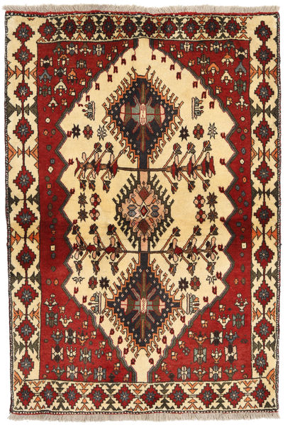  Qashqai Rug 104X155 Authentic
 Oriental Handknotted Dark Red/Light Brown/Dark Brown (Wool, Persia/Iran)