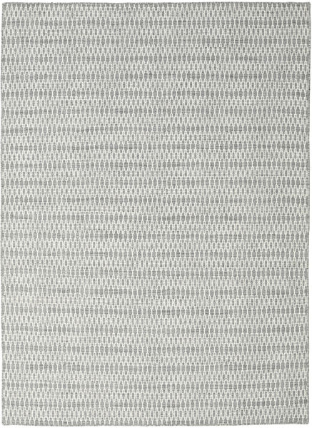 Kilim Long Stitch Rug - Grey 210X290 Grey (Wool, India)