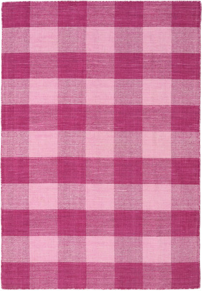 Check Kilim Rug - Pink Rug 120X180 Pink (Wool, India)