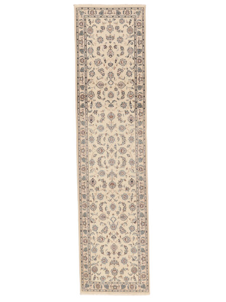  Nain 9La Sherkat Farsh Rug 85X340 Authentic
 Oriental Handknotted Runner
 Beige/Dark Beige (Wool/Silk, Persia/Iran)