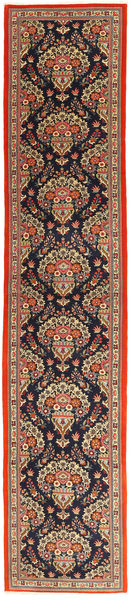  Qum Kork/Silk Rug 80X392 Authentic
 Oriental Handknotted Runner
 Light Brown/Dark Grey (Wool, Persia/Iran)