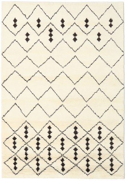  Berber Indo - Off-White/Black Rug 160X230 Authentic
 Modern Handknotted Beige/White/Creme (Wool, India)