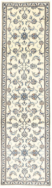  Nain Rug 78X293 Authentic
 Oriental Handknotted Runner
 Beige/Light Grey (Wool, Persia/Iran)