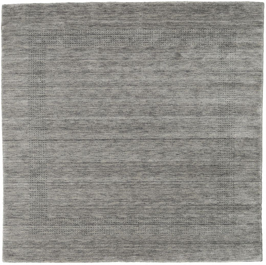 Handloom Gabba 200X200 Grey Plain (Single Colored) Square Wool Rug Rug 