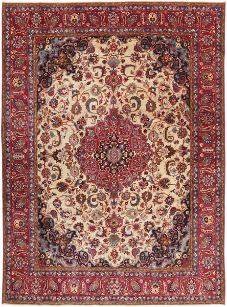 Handknotted Tabriz Patina Rug 286X380 Persian Wool Rug Red/Dark Red Large Rug 