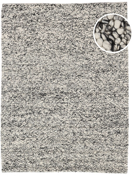 Bubbles 200X300 Grey/White Plain (Single Colored) Wool Rug 