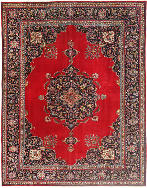  Tabriz Patina Rug 292X378 Vintage Persian Wool Rug Red/Orange Large Rug 