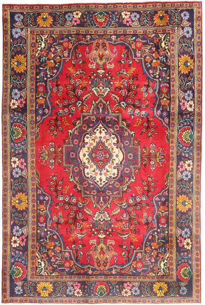  Tabriz Rug 200X294 Authentic
 Oriental Handknotted Dark Red/Pink (Wool, Persia/Iran)