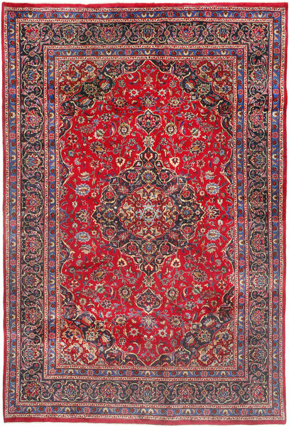  Mashad Rug 200X297 Authentic
 Oriental Handknotted Dark Red/Crimson Red (Wool, Persia/Iran)