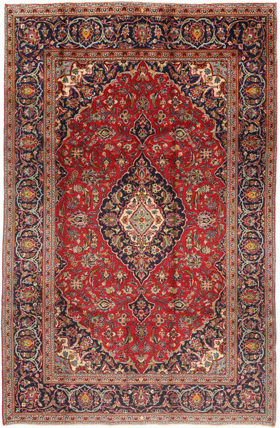  Keshan Rug 197X300 Authentic
 Oriental Handknotted Dark Red/Dark Brown (Wool, Persia/Iran)