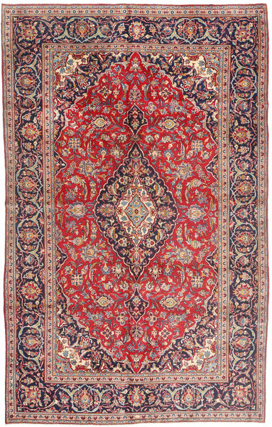  Mashad Rug 198X315 Authentic
 Oriental Handknotted Dark Red/Brown (Wool, Persia/Iran)
