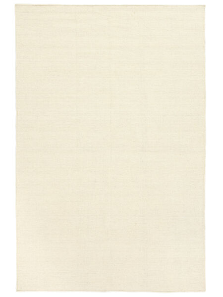 Kelim Loom 300X400 Large Natural White Plain (Single Colored) Wool Rug Rug 