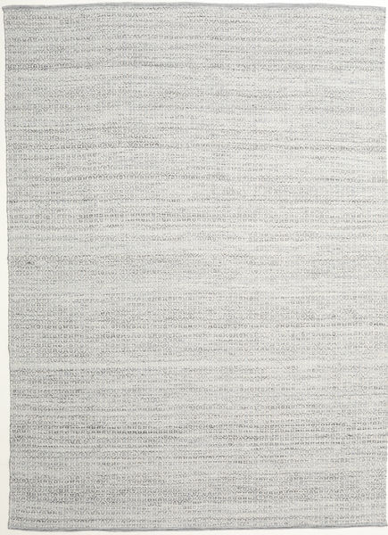 Alva 250X350 Large Grey/White Plain (Single Colored) Wool Rug Rug 