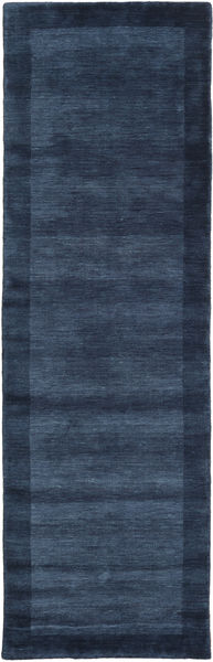  Handloom Frame - Dark Blue Rug 80X350 Modern Runner
 Dark Blue/Blue (Wool, India)