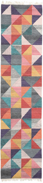  80X350 Abstract Small Caleido Rug - Multicolor Wool, 