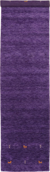  Wool Rug 80X350 Gabbeh Loom Two Lines Purple Runner Rug
 Small Rug 