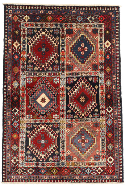  Yalameh Rug 104X147 Authentic
 Oriental Handknotted Dark Brown/Dark Red (Wool, Persia/Iran)