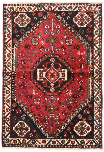  Shiraz Rug 106X154 Authentic
 Oriental Handknotted Black/Dark Red (Wool, Persia/Iran)