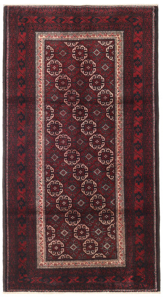  Baluch Rug 106X195 Authentic
 Oriental Handknotted Dark Red/Black (Wool, Persia/Iran)