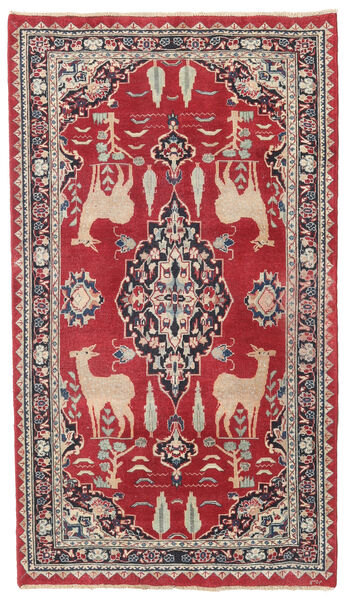  Mashad Patina Rug 104X182 Authentic
 Oriental Handknotted Crimson Red/Dark Grey (Wool, Persia/Iran)