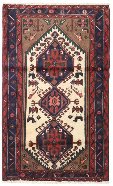Saveh Rug Rug 98X160 Red/Dark Grey (Wool, Persia/Iran)
