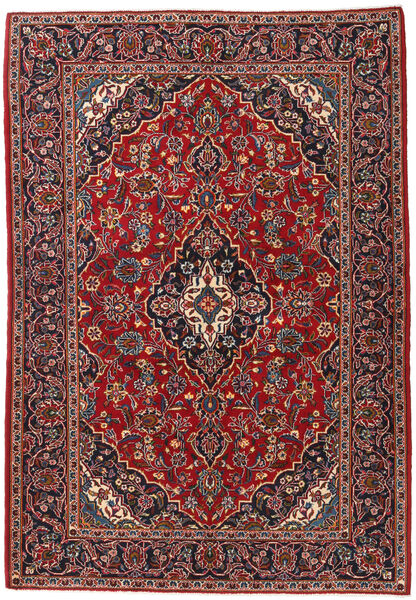 Keshan Rug 140X203 Authentic
 Oriental Handknotted Dark Brown/Dark Red (Wool, Persia/Iran)