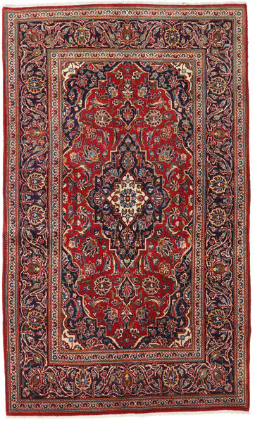  Keshan Rug 130X220 Authentic
 Oriental Handknotted Dark Red/Dark Blue (Wool, Persia/Iran)