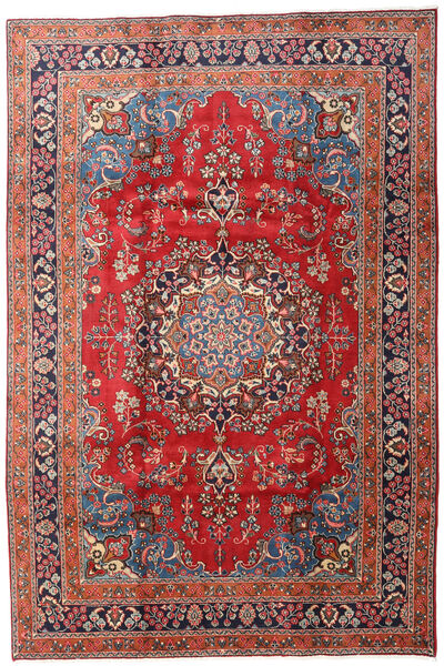  Mashad Rug 200X298 Authentic
 Oriental Handknotted Dark Red/Rust Red (Wool, Persia/Iran)