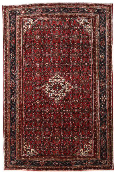  Hosseinabad Rug 206X313 Authentic
 Oriental Handknotted Dark Red/Dark Brown (Wool, Persia/Iran)