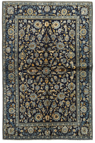  Keshan Rug 134X205 Authentic
 Oriental Handknotted Dark Blue/Dark Grey (Wool, Persia/Iran)