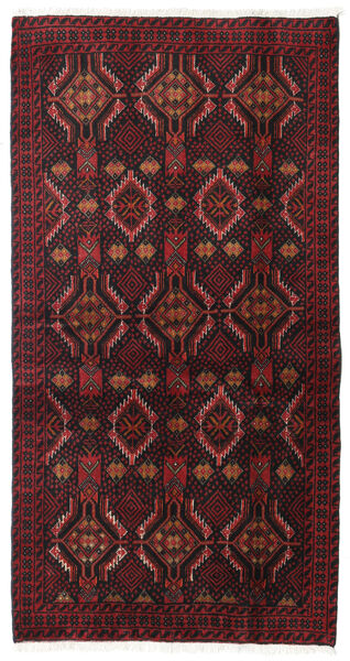  Baluch Rug 98X186 Authentic
 Oriental Handknotted Dark Red/Dark Brown (Wool, Persia/Iran)