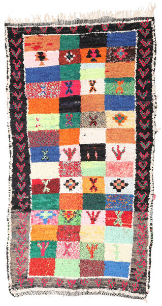 154X283 Berber Moroccan - Boucherouite Rug Modern Multicolor ( Morocco)