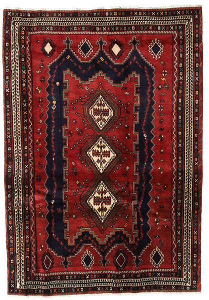  Afshar Rug 167X241 Authentic
 Oriental Handknotted Dark Red/Black (Wool, Persia/Iran)